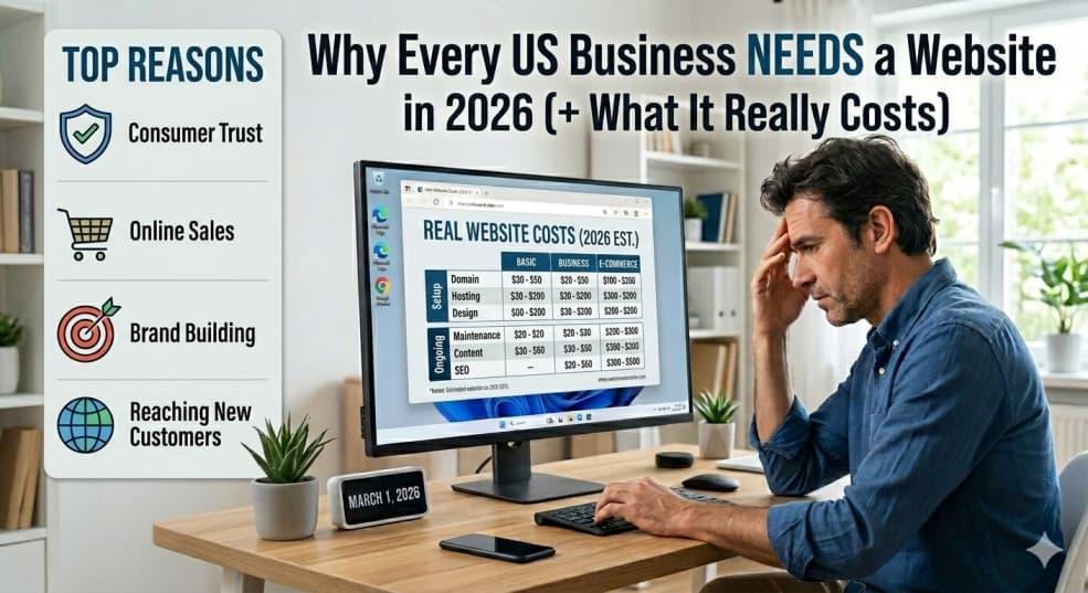 Why Every US Business NEEDS a Website in 2026 (+ What It Really Costs)